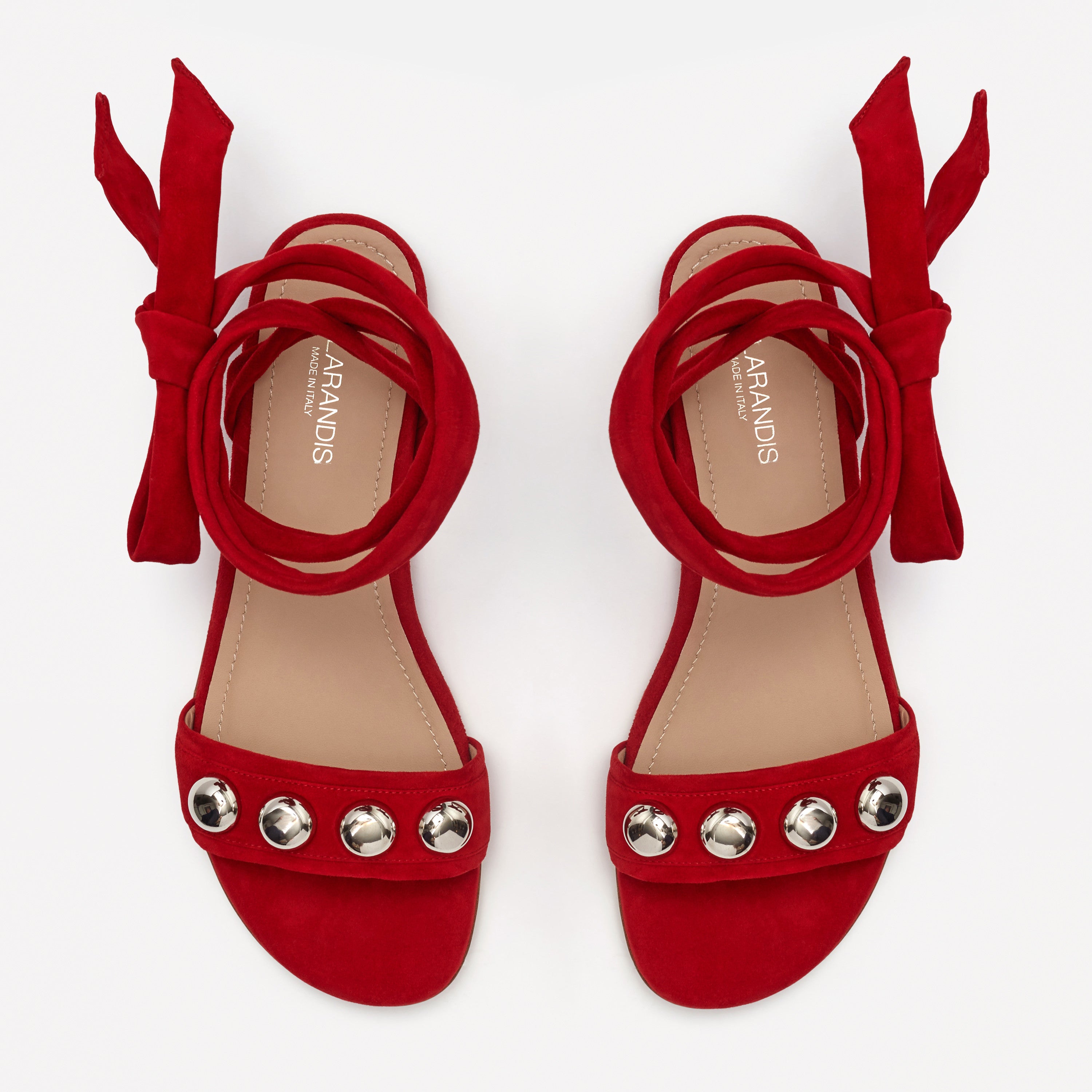 Sandals Valentino Red - Romantic Punk studded leather sandals -  RQ0S0C24MENMM0